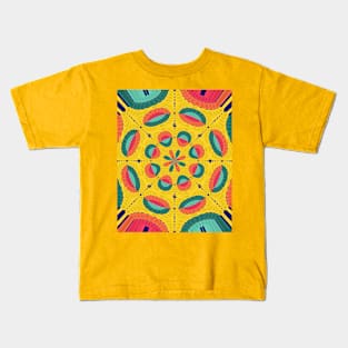 Textured tropical mandala Kids T-Shirt